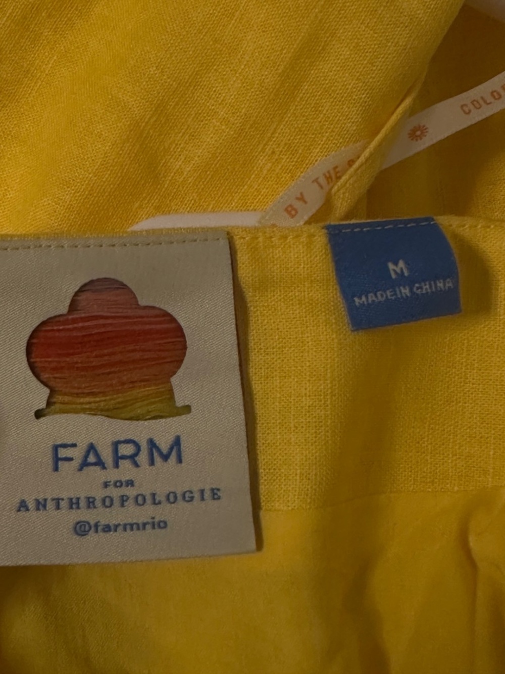 FARM Rio 3D Floral Tiered Midi Dress - M - Yellow - Picture 5 of 5